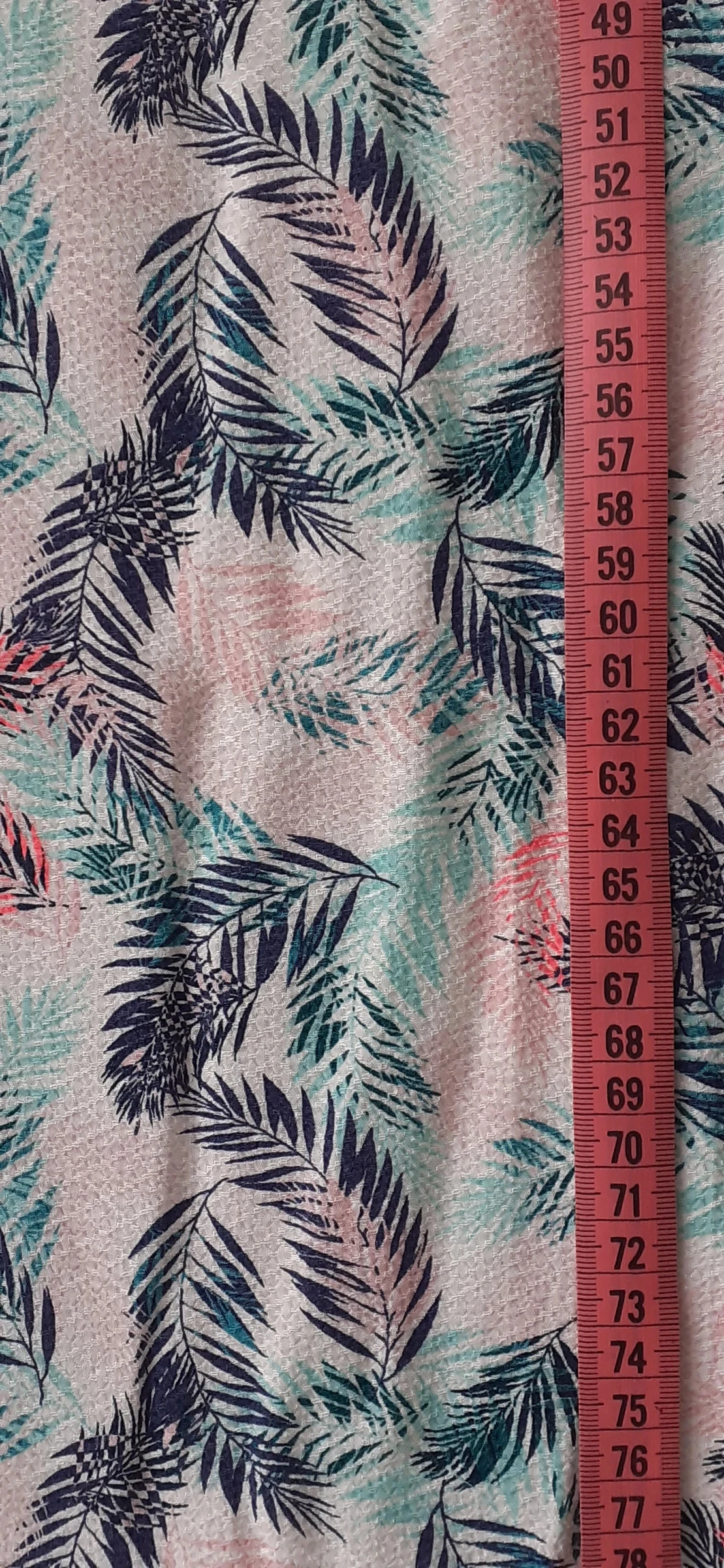 Stof - Viscose met veelkleurige palmboompatronen – photo 4